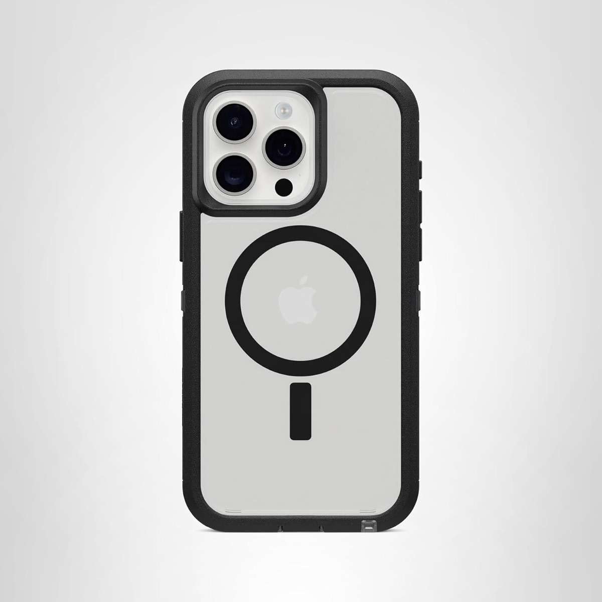 OtterBox iPhone 15 Pro MAX (Only) Defender Series XT Clear Case - Dark Side (Black/Clear), screenless, Rugged, Snaps to MagSafe, Lanyard Attachment - Image 7
