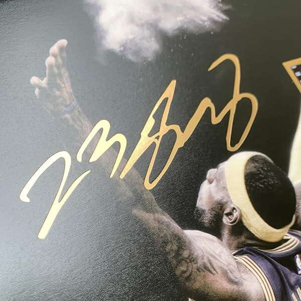 sufenvera Framed LeBron James Basketball Photo with Signed 10x8 Inch,LeBron James of The Game Film Collection Display,Gifts for Lakers James Fans - Image 5
