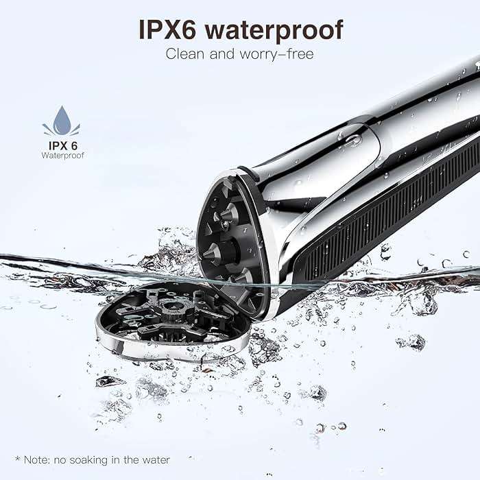 YIRISO Electric Razor for Men, 90Min Long-Lasting Rotary Shaver with 4D Floating Head & LCD Display, Ultra Smooth for Sensitive Skin, IPX6 Waterproof, USB-C Fast Charge, with Travel Case - Ideal Gift - Image 8