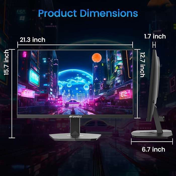 SANSUI 24 Inch Gaming Monitor 180Hz, DP 1.4 & HDMI 2.0 Ports High Refresh Rate Computer Monitor, Racing FPS RTS Modes, 1ms Response Time 110% sRGB (ES-G24F4, HDMI Cable Included) - Image 6
