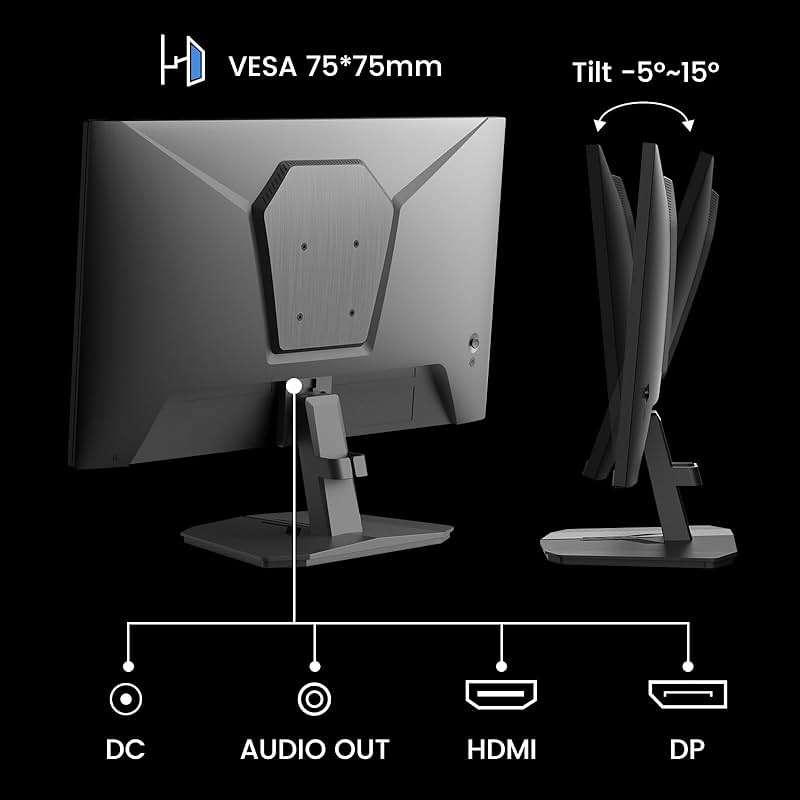 SANSUI 24 Inch Gaming Monitor 180Hz, DP 1.4 & HDMI 2.0 Ports High Refresh Rate Computer Monitor, Racing FPS RTS Modes, 1ms Response Time 110% sRGB (ES-G24F4, HDMI Cable Included) - Image 7
