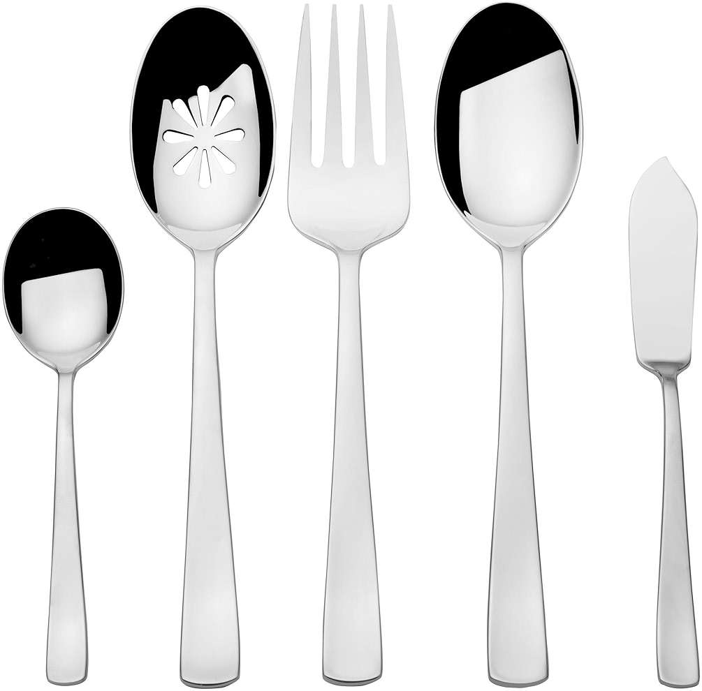 Mikasa Barrett 45-Piece Flatware Set, 18/10 Stainless Steel Silverware Set, Service for 8, Minimalist Square-Tip Handles, Dishwasher Safe - Image 4