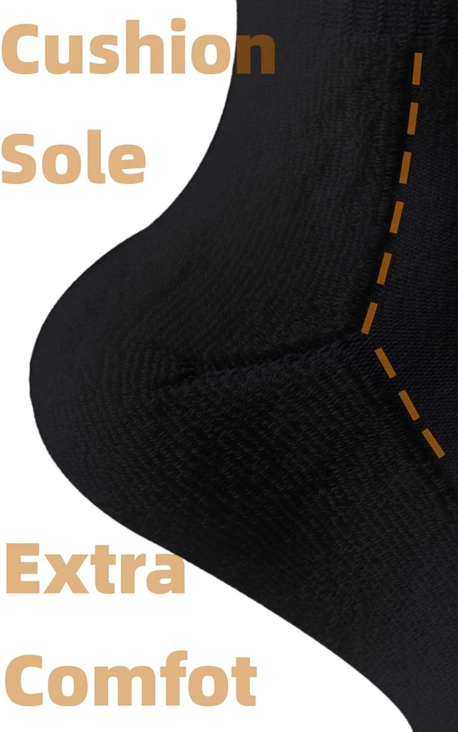 Irisbear Cushion Crew Socks for Women Cotton Running Hiking Athletic Long Socks for Women 5 Pairs - Image 4