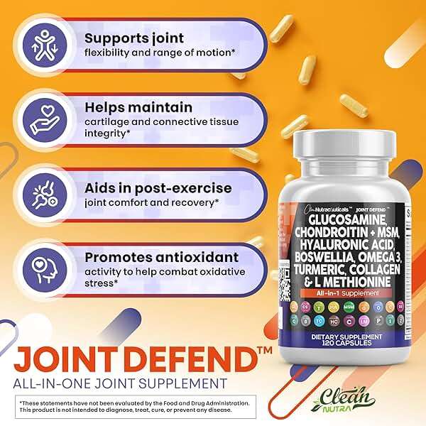 Clean Nutraceuticals Glucosamine 1500mg Chondroitin 1200mg MSM with Turmeric Curcumin, Collagen, Hyaluronic Acid, Omega 3 – Joint Health Supplement for Men & Women – Joint Complex – 120 Count - Image 5