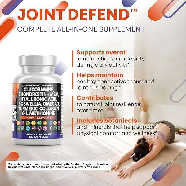 Clean Nutraceuticals Glucosamine 1500mg Chondroitin 1200mg MSM with Turmeric Curcumin, Collagen, Hyaluronic Acid, Omega 3 – Joint Health Supplement for Men & Women – Joint Complex – 120 Count - Image 6