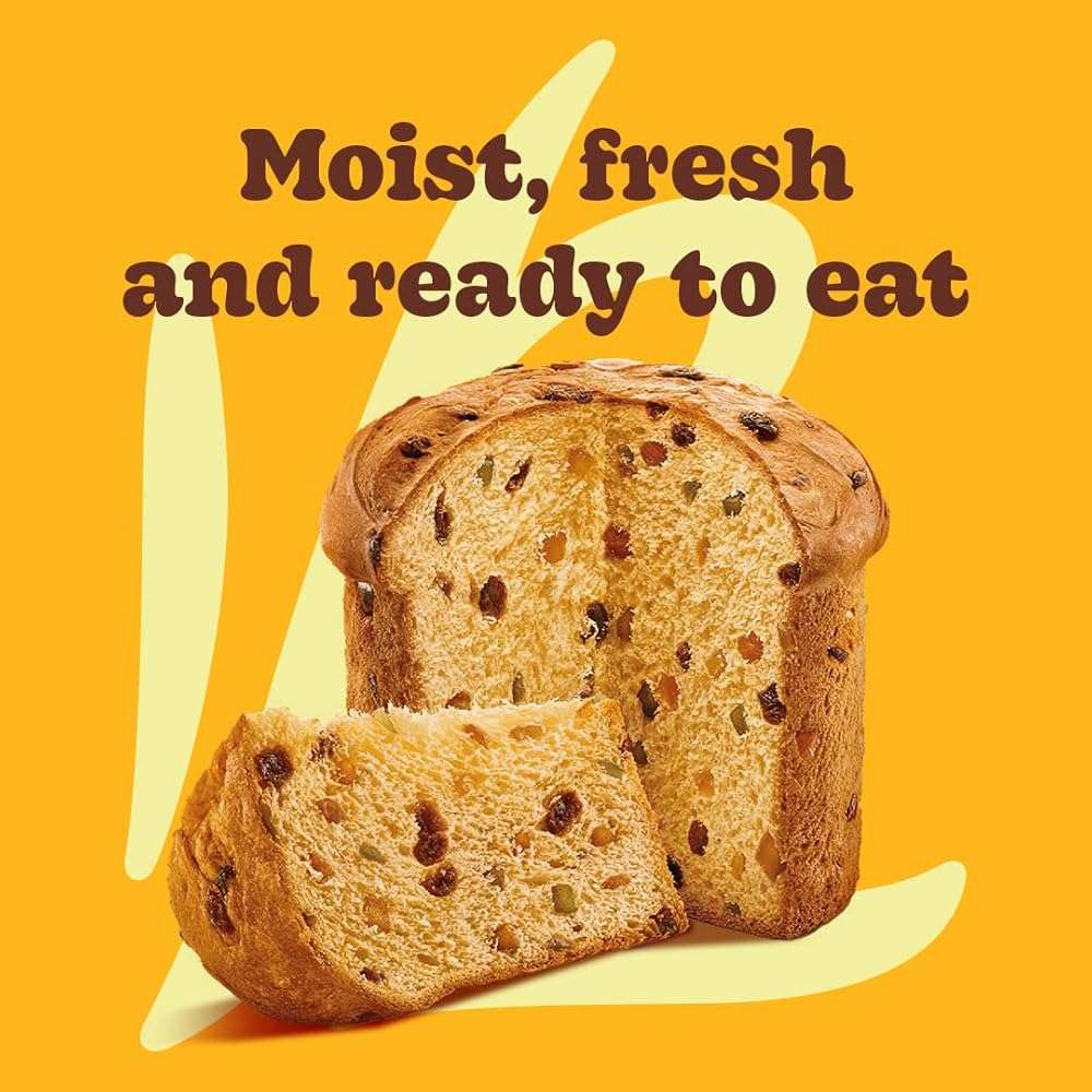 Bauducco Classic Panettone, 24.0 oz (Pack of 1) - Soft and Moist Bread with Candied Fruit and Raisins - Traditional Italian Slow Rise Dough Recipe - Image 4