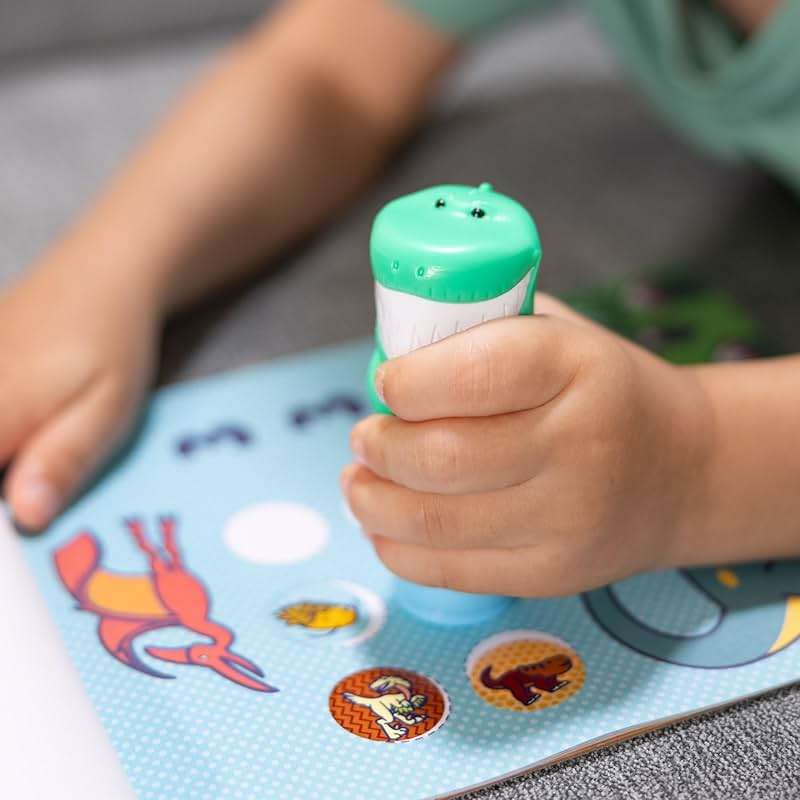 Melissa & Doug Sticker Wow!™ Sticker Stamper and 24-Page Activity Pad, 300 Stickers, Arts and Crafts Fidget Toy Collectible Character – Dinosaur - for Kids Ages 3+ - FSC Certified - Image 2