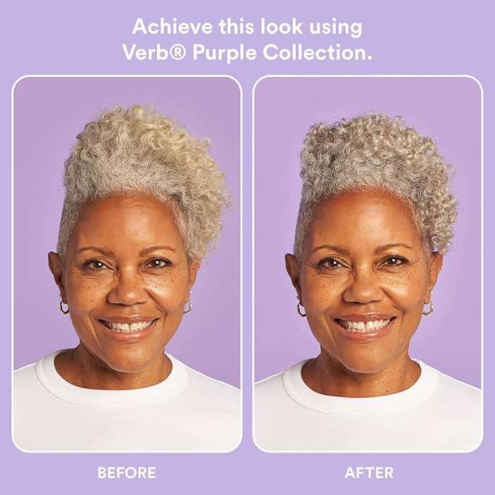 VERB Purple Shampoo - Vegan Toning Shampoo for Blonde, Grey and Silver Hair - Free of Harmful Sulfates and Paraben - Purple Color Corrector to Reduce Yellow Brassy Tones - Image 3