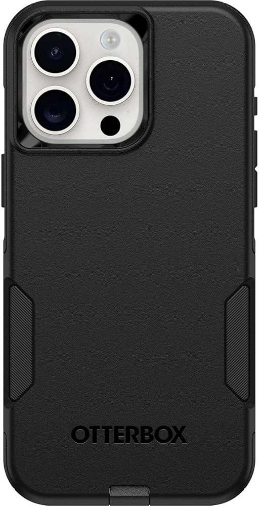 OtterBox iPhone 15 Pro MAX (Only) Commuter Series Case - BLACK, slim & tough, pocket-friendly, with port protection (Unit ships in polybag, ideal for business customers) - Image 2