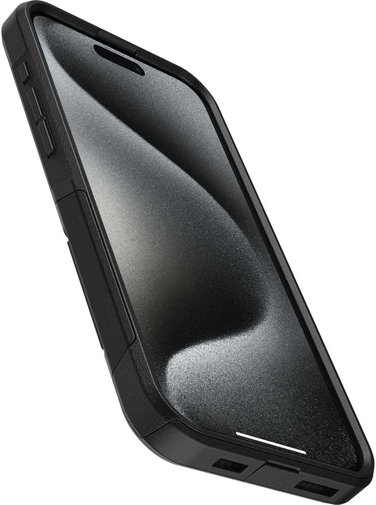 OtterBox iPhone 15 Pro MAX (Only) Commuter Series Case - BLACK, slim & tough, pocket-friendly, with port protection (Unit ships in polybag, ideal for business customers) - Image 3