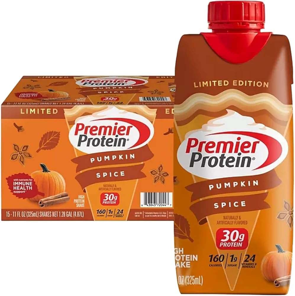 Premier Protein 30g High Protein Shake, Pumpkin Spice (11 fl. oz., 15 pk.) - Image 1