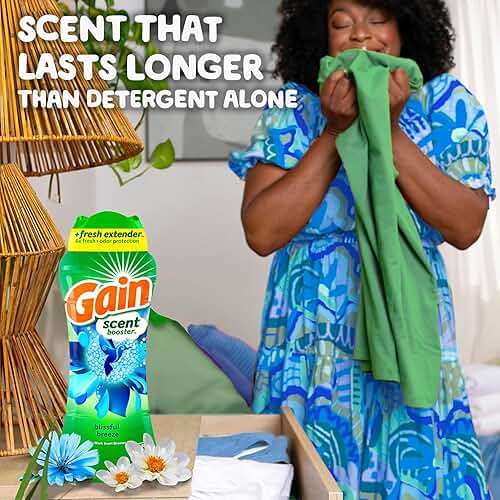 Gain In-Wash Laundry Scent Booster, Blissful Breeze Scent, 24.0 OZ, Fresh Extender + Odor Protection - Image 4