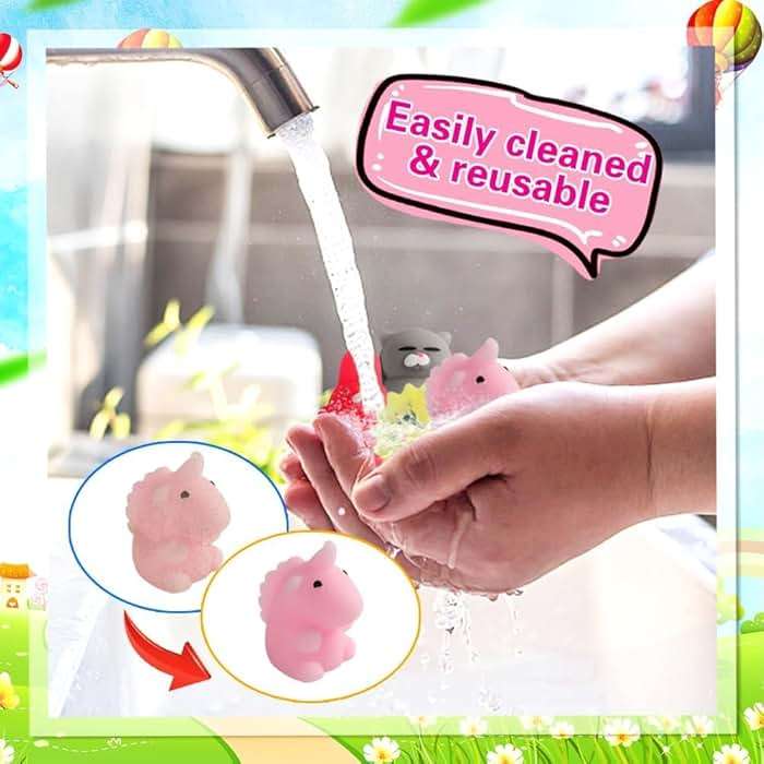 80Pcs Party Favors for Kids 4-8, Kawaii Squishies Mochi Squishy Toy Bulk Fidget Sensory Toys Birthday Gifts for Boys Girls, Easter Basket Stuffers Egg Fillers Treasure Box Classroom Prizes Goodie Bag - Image 6