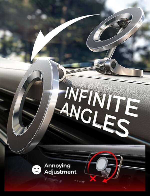 LISEN for MagSafe Car Mount for iPhone 17 Pro Max [24 Strong Magnets] Classic Magnetic Phone Holder for Car Dashboard Magnet Phone Mount Car Cell Phone Holder for iPhone 17 Pro Max Air 16 15 14 13 12 - Image 6