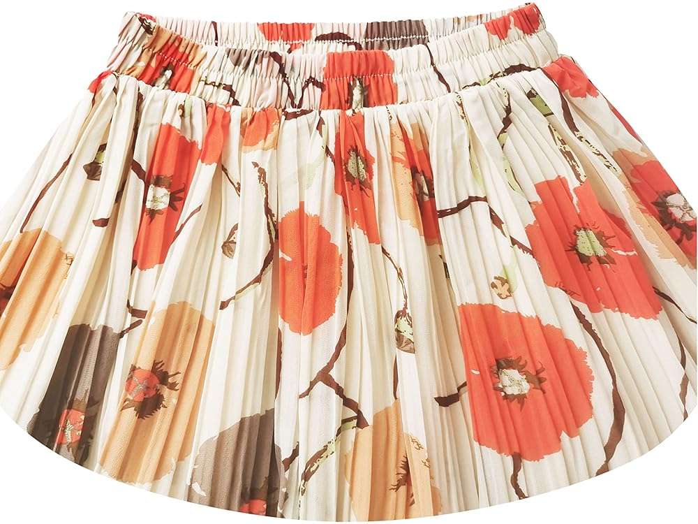 Kingfancy Women's Pleated Skirt Chiffon Elastic Waist A-Line Midi Length Skirt - Image 3