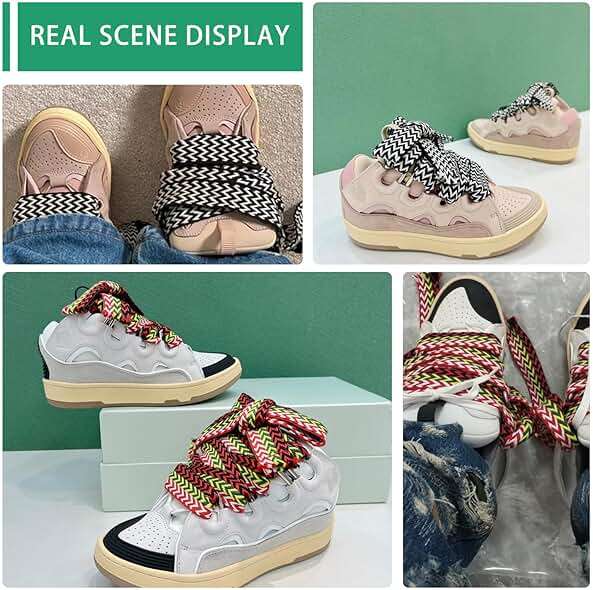 UamGlsob 2 Pairs Thick Shoe Laces for Lanvin Sneakers, 3/32'(3cm) Jumbo Chunky Fat Shoelaces Strings Replacement Laces - Image 9