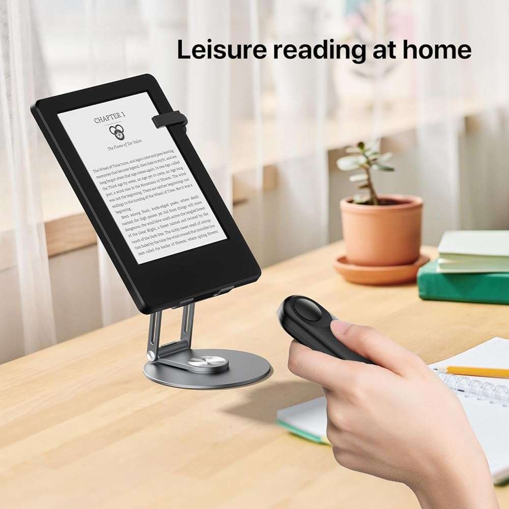 Sycelu RF Remote Control Page Turner for Kindle Paperwhite Accessories Ipad Reading Kobo Surface Comics/Novels Tablets Android Taking Photos Camera Video Recording Triggers(Black) - Image 3