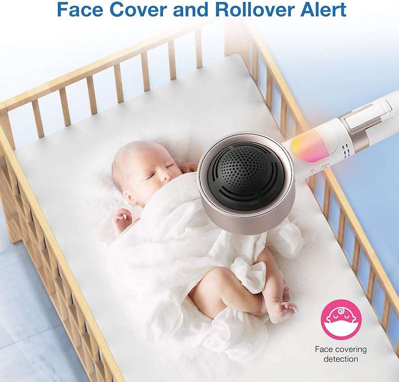VTech V-Care VC2105 1080p FHD Over-The Crib Mount Smart Baby Monitor 5” 720p LCD Screen,Table Stand,Remote Access,Versatile Placement,Intelligence Detection, Sleep Analysis,18hrs Recording,with WiFi - Image 7
