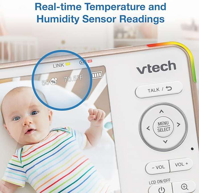VTech V-Care VC2105 1080p FHD Over-The Crib Mount Smart Baby Monitor 5” 720p LCD Screen,Table Stand,Remote Access,Versatile Placement,Intelligence Detection, Sleep Analysis,18hrs Recording,with WiFi - Image 10