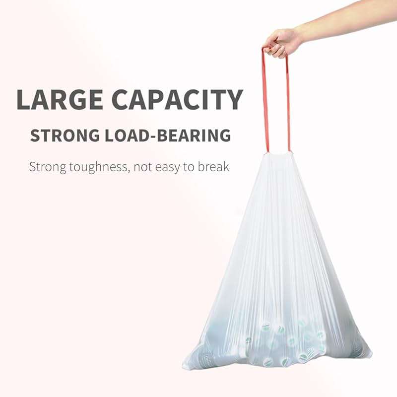 Fancial Ultra Strong Tall Kitchen Trash Bags, White,13 Gallon, 80 Count - Image 5