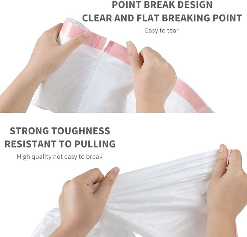 Fancial Ultra Strong Tall Kitchen Trash Bags, White,13 Gallon, 80 Count - Image 6
