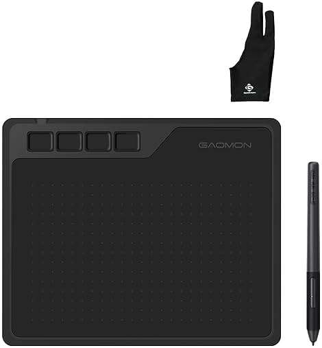 GAOMON S620 6.5 x 4 Inches Graphics Tablet with 8192 Passive Pen 4 Express Keys for Digital Drawing & OSU & Online Teaching-for Mac Windows Android OS - Image 1