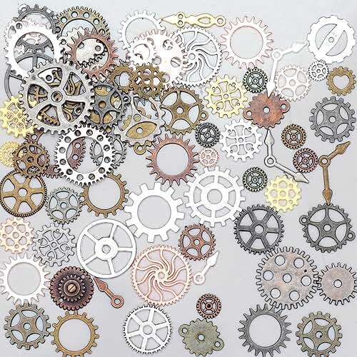 stino 100 G Mixed Style Metal Charms for Jewelry Making, Bulk Silver & Gold Plated, for Bracelet, Necklace, Earrings DIY Crafts - Image 5