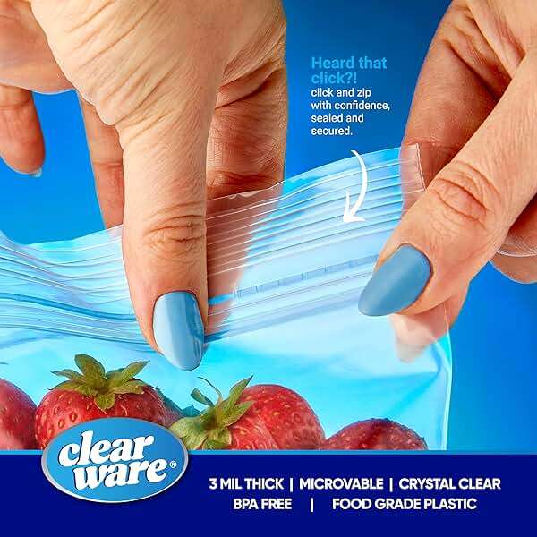 Gallon Freezer Bags, Double Zipper Seal - 100 Count, Thick Resealable Plastic storage Bags - Reusable Gallon Storage Bags for Food Storage, Meat, Vegetables, Fruit - Microwave-Safe, Zero BPA - 2 Boxes - Image 4