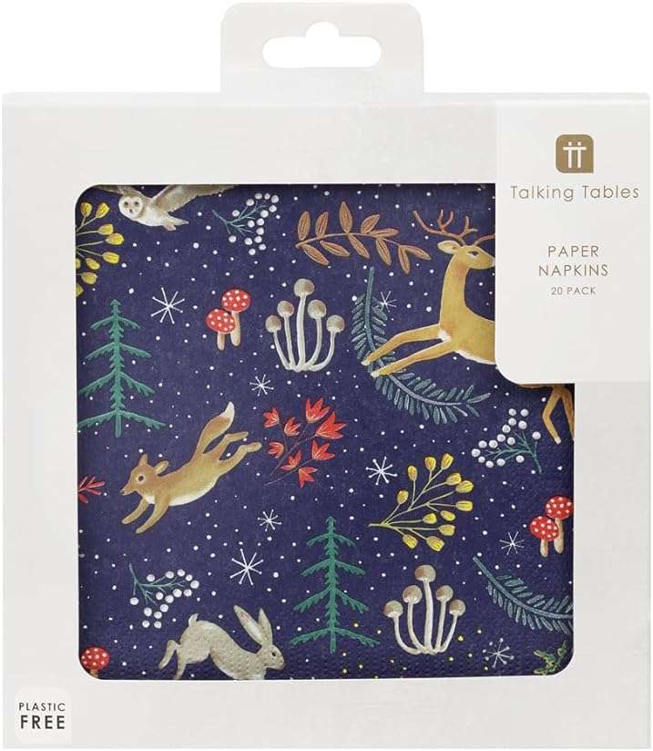 Talking Tables 20 x Truly Magical Recyclable Christmas Napkins for Decoupage | Enchanting Winter Wonderland Xmas Disposable Serviettes | Perfect for Holiday and Christmas Season | 13 x 13 Inches - Image 3