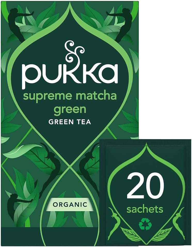 Pukka Supreme Matcha Green Organic Herbal Tea, Energizing Infusion With Matcha Powder, Ideal For Daily Vitality, Caffeine Free, 80 Total Tea Bags (20ct - Pack of 4) - Image 2