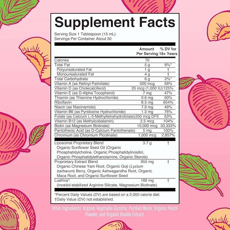 MARYRUTH'S Women's Multivitamin + Lustriva Hair Growth Liposomal | Biotin 10000mcg | Clinically Tested for Thicker, Fuller Hair, Improved Facial Fine Lines & Wrinkles | Ages 18+ | 15.22 Fl Oz - Image 2