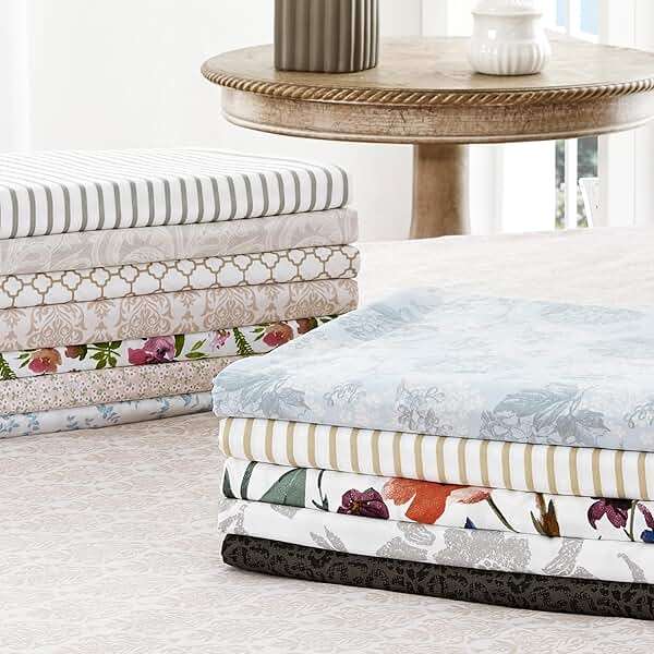 FreshCulture Floral Bed Sheets - Ultra Soft Queen Sheet Set - Brushed Microfiber Blue Floral Sheets - Deep Pockets up to 16" - Easy Care - Hotel Luxury 4 Piece Flower Printed Sheets Queen, Lille - Image 7