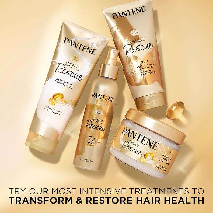 Pantene Miracle Rescue Deep Conditioner with Melting Pro-V Pearls - For Dry, Damaged, or Color-Treated Hair - Intense Moisture & Repair - 8.0 Oz - Image 10