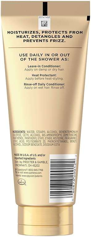 Pantene Miracle Rescue 3 in 1 Leave In Conditioner, Rinse off Conditioner, Heat Protectant for Hair, Detangler, Anti Frizz, Moisturizing, For All Hair Types, Safe for Color Treated Hair, 6.0 fl oz - Image 11