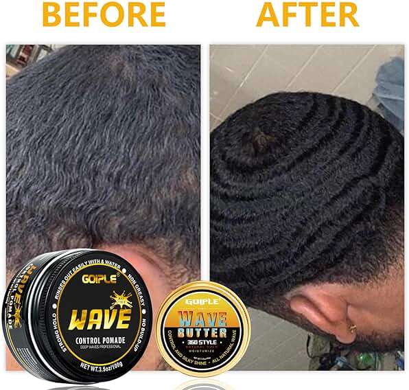 Wave Pomade for Men Strong Hold Easy Wash 360 Wave Training Hair Cream, Waves Grease for Men Promotes Layered Waves, Moisture, Silky Shine, Wave Pomade Wave Brushe Silky Durag Wave Cap Set (Blue) - Image 7