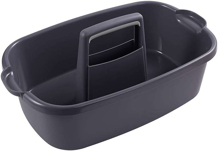 Omirome 2-Pack Large Gray Cleaning Caddy for Cleaning Supplies with Handle - Portable Plastic Tote Organizer for Shower, Bathroom, Kitchen, Under Sink Storage - Image 8