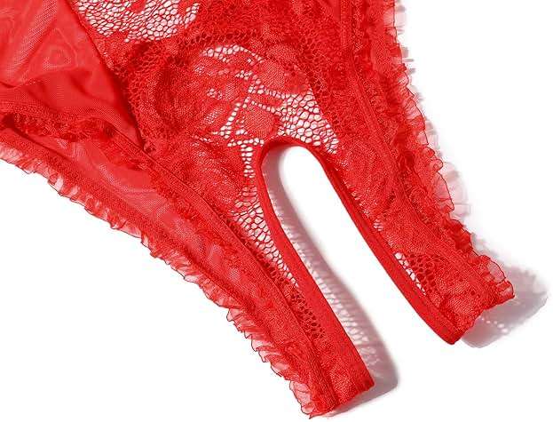 Avidlove Women One Piece Lingerie Sexy Lace Babydoll Mini Bodysuit - Image 4