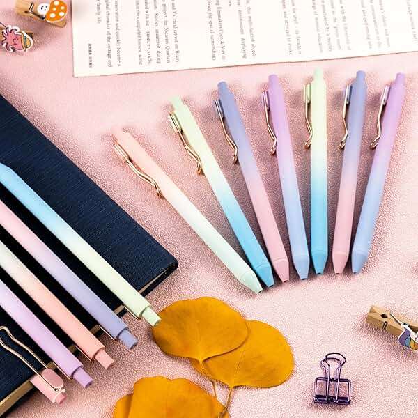 Drawdart Smooth Writing Pens, 12 Pcs No Bleed & Smear, Black Ink Fine Point (0.5mm), Retractable Aesthetic Journaling Pens for Women & Men - Image 7