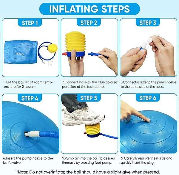 APEXUP Yoga Ball Exercise Ball Anti Slip Heavy Duty for Fitness, Balance & Core Workout, Balance Training, Pregnancy & Physical Therapy, 5 Sizes - Image 7