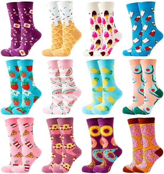 GLCMXMART Fun Socks for Women, Novelty Funny Crazy Cool funky Socks, Food Animal Cute Gifts for Women Girl - Image 1