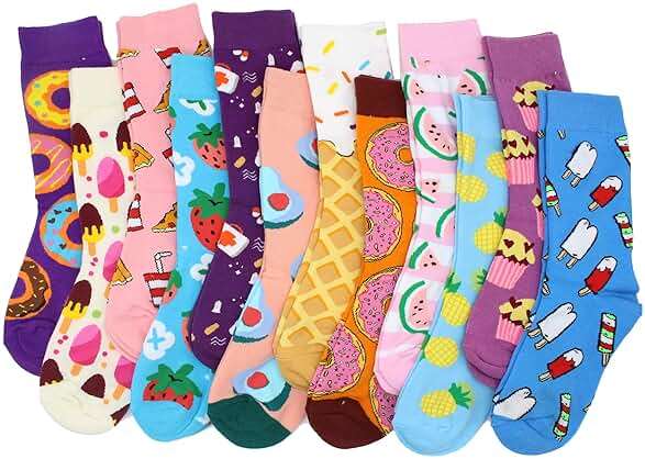 GLCMXMART Fun Socks for Women, Novelty Funny Crazy Cool funky Socks, Food Animal Cute Gifts for Women Girl - Image 2