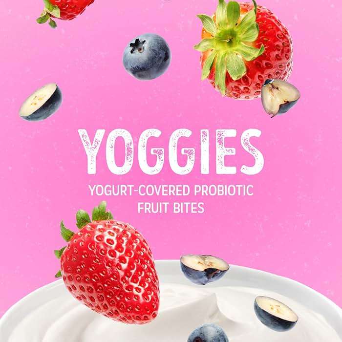 Nature's Garden Probiotic Yoggies Multi Pack, 21oz (Strawberry 15x0.7 oz + Mixed Berry 15x0.7 oz) Yogurt Covered Healthy Snack, High Fiber, Real Fruit Pieces, No Artificial Ingredients, for Adults - Image 4