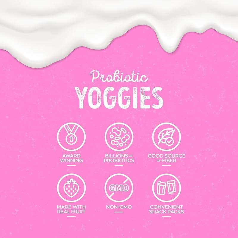 Nature's Garden Probiotic Yoggies Multi Pack, 21oz (Strawberry 15x0.7 oz + Mixed Berry 15x0.7 oz) Yogurt Covered Healthy Snack, High Fiber, Real Fruit Pieces, No Artificial Ingredients, for Adults - Image 7