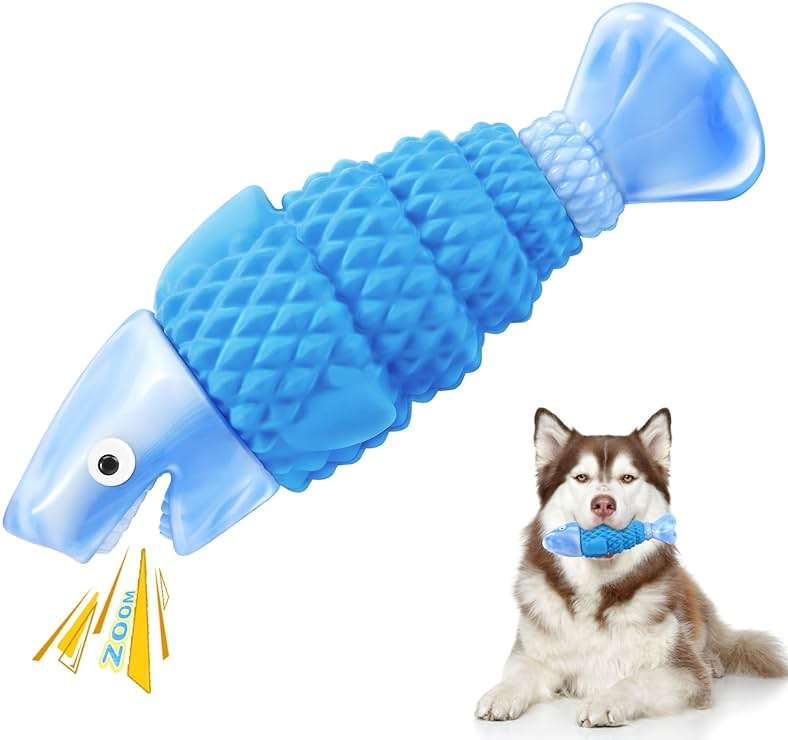 WinTour Tough Dog Toys for Aggressive Chewers, Indestructible Dog Chewers for Medium & Large Breeds, Squeaky Durable Chew Toys to Keep Them Busy, Reduce Boredom, Teeth Cleaning, Bacon Flavor - Image 1