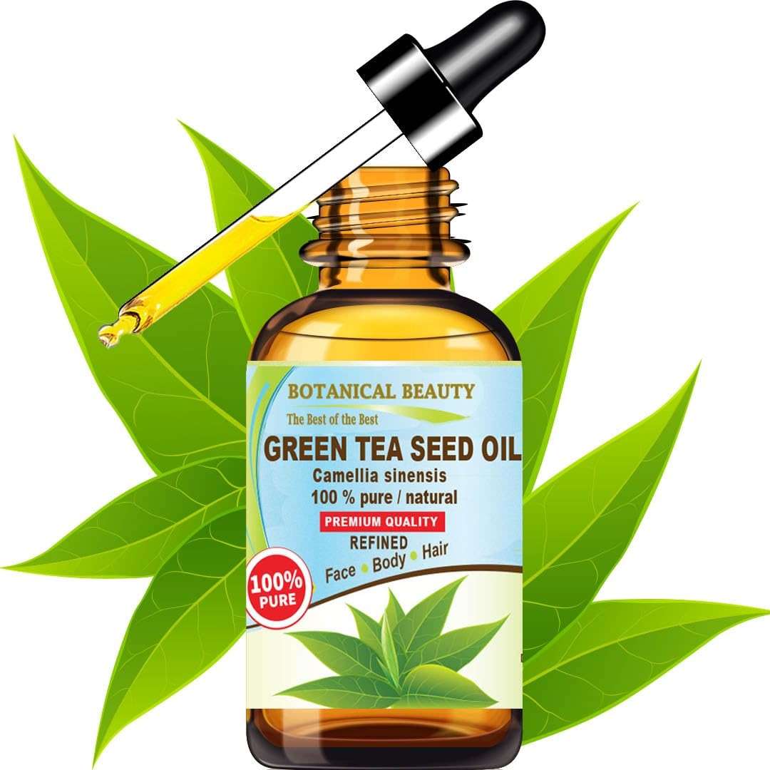 Botanical Beauty GREEN TEA SEED OIL Camellia Sinensis Oil 100% Pure Natural Undiluted Cold Pressed Carrier Oil for Face, Skin, Hair, Nails, Rich in Vitamin C, Vitamin E (1 Fl Oz) - Image 2