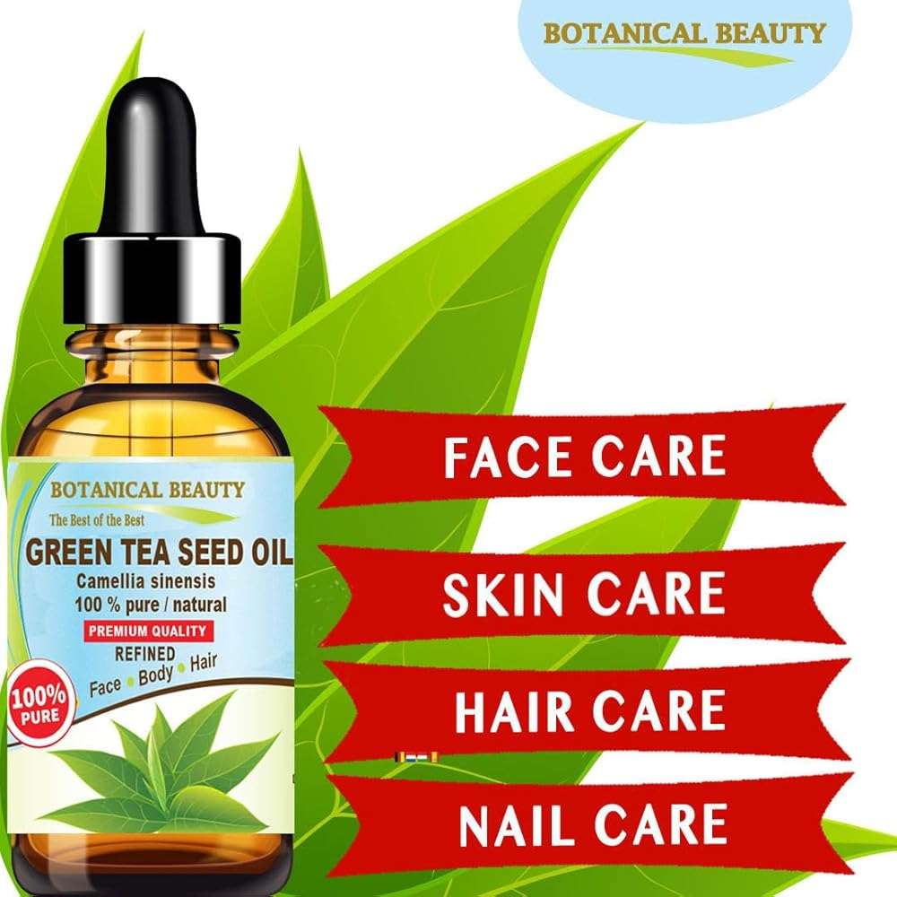Botanical Beauty GREEN TEA SEED OIL Camellia Sinensis Oil 100% Pure Natural Undiluted Cold Pressed Carrier Oil for Face, Skin, Hair, Nails, Rich in Vitamin C, Vitamin E (1 Fl Oz) - Image 3