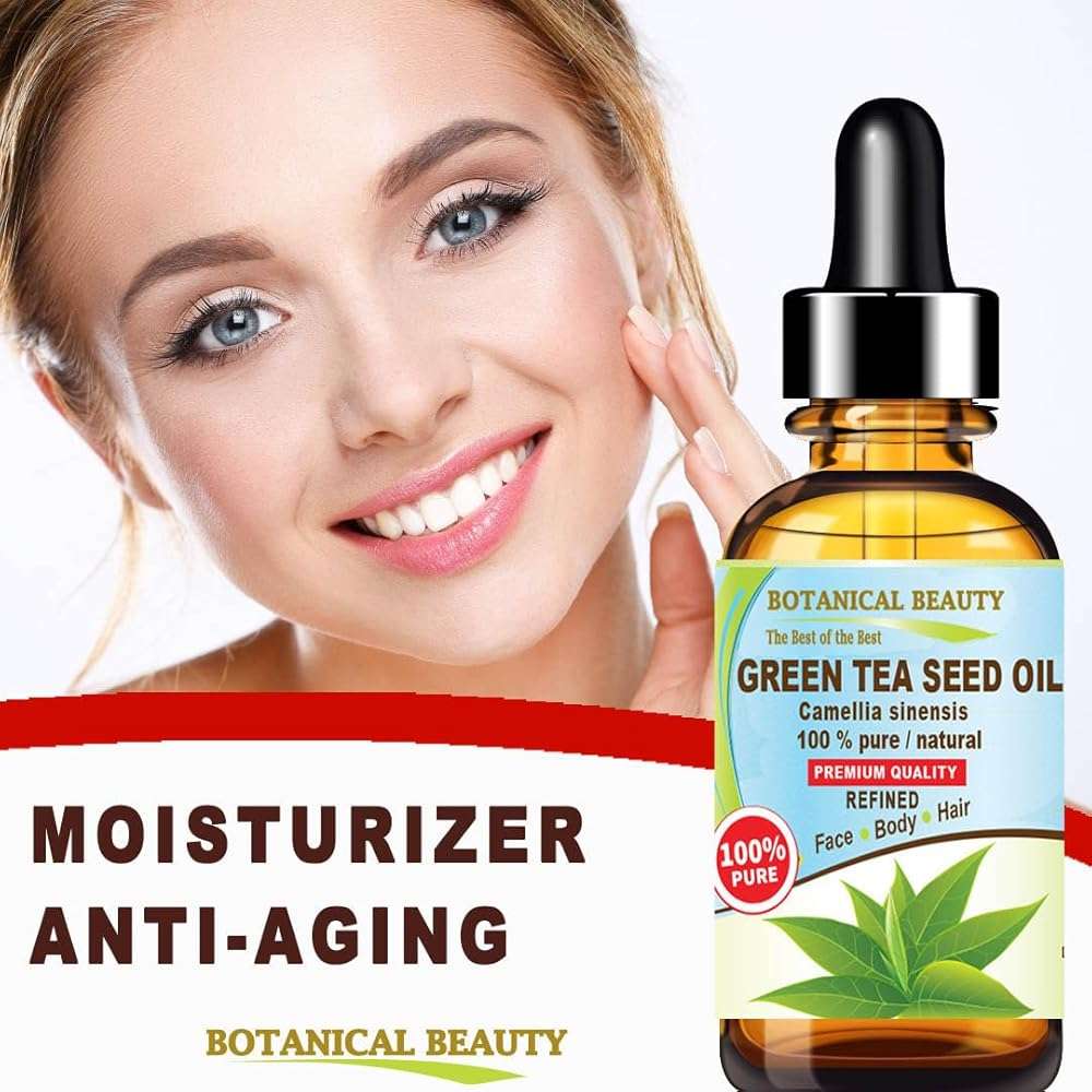 Botanical Beauty GREEN TEA SEED OIL Camellia Sinensis Oil 100% Pure Natural Undiluted Cold Pressed Carrier Oil for Face, Skin, Hair, Nails, Rich in Vitamin C, Vitamin E (1 Fl Oz) - Image 4