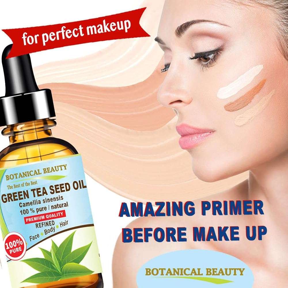 Botanical Beauty GREEN TEA SEED OIL Camellia Sinensis Oil 100% Pure Natural Undiluted Cold Pressed Carrier Oil for Face, Skin, Hair, Nails, Rich in Vitamin C, Vitamin E (1 Fl Oz) - Image 5