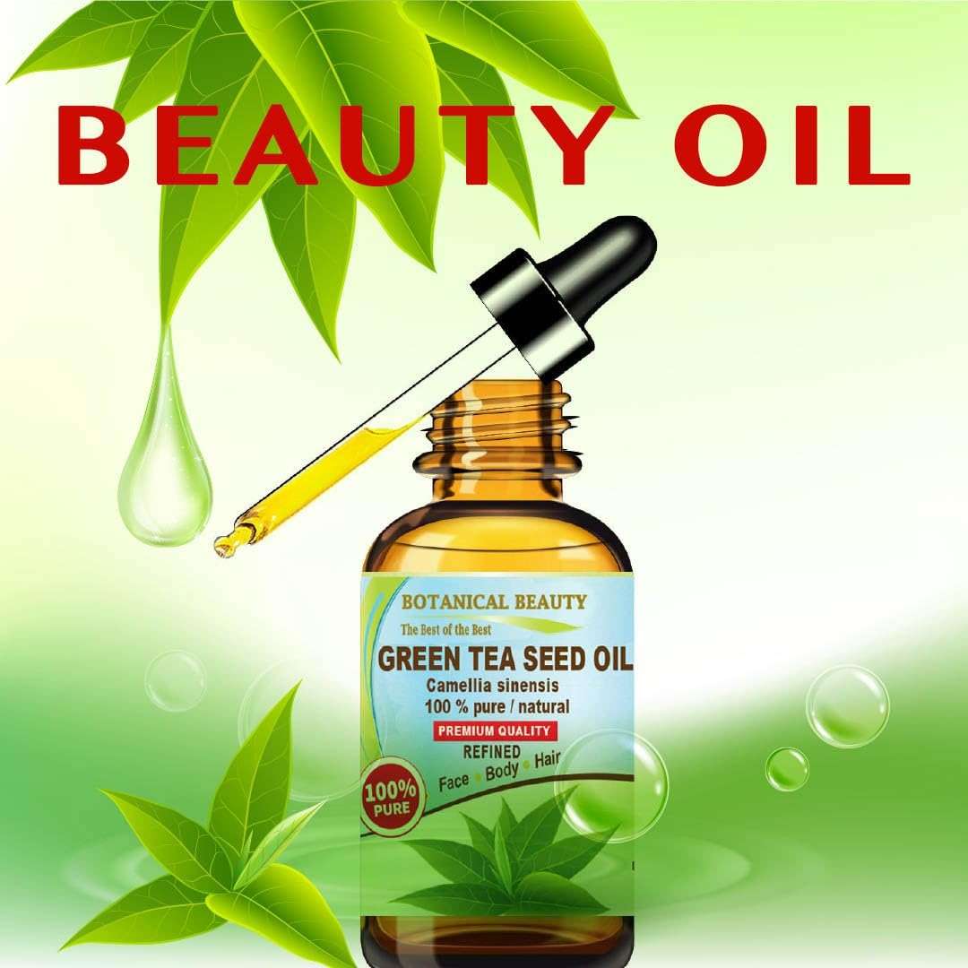Botanical Beauty GREEN TEA SEED OIL Camellia Sinensis Oil 100% Pure Natural Undiluted Cold Pressed Carrier Oil for Face, Skin, Hair, Nails, Rich in Vitamin C, Vitamin E (1 Fl Oz) - Image 8