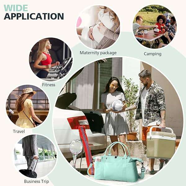 Travel Duffle Bag, Waterproof Weekender Bag Carry On Tote Bags for Women, Travel Essentials Sport Gym Bag for Men, Hospital Bag for Labor and Delivery, Overnight Bag Luggage Bag with Trolley Sleeve - Image 6